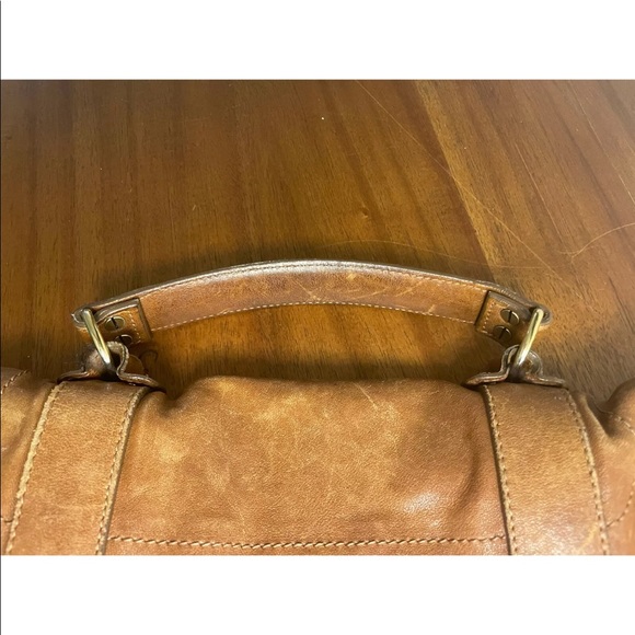 Proenza Schouler PS1 Medium Lambskin Leather Satchel Crossbody Bag Brown Saddle - Picture 9 of 10